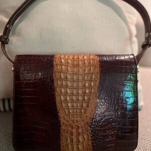 Elegant Vintage Brown Crocodile Bag